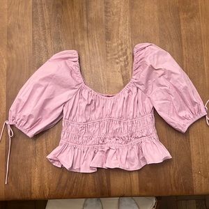 Staud Faye Puff Sleeve Top